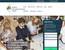 Tablet Screenshot of abbeyneuropsychologyclinic.com